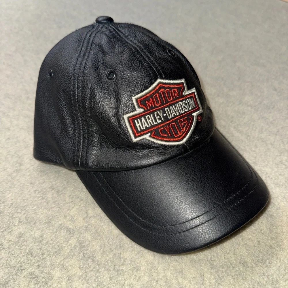 Vintage Harley Davidson Unisex Baseball Hat Cap Black Adjustable Shield Logo